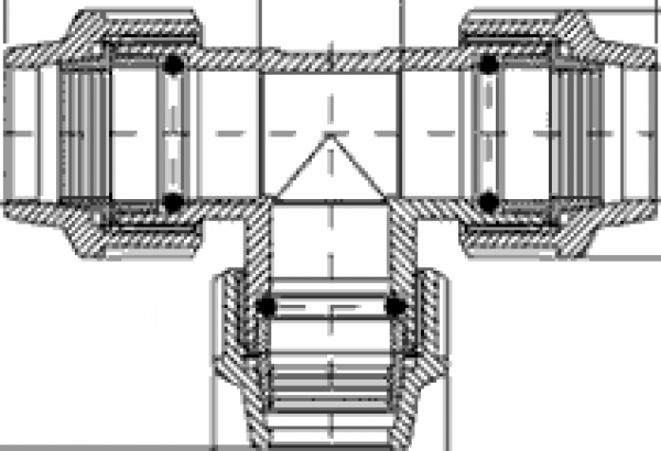 PP 63 x 50 x 63 T-Stück reduziert 90°